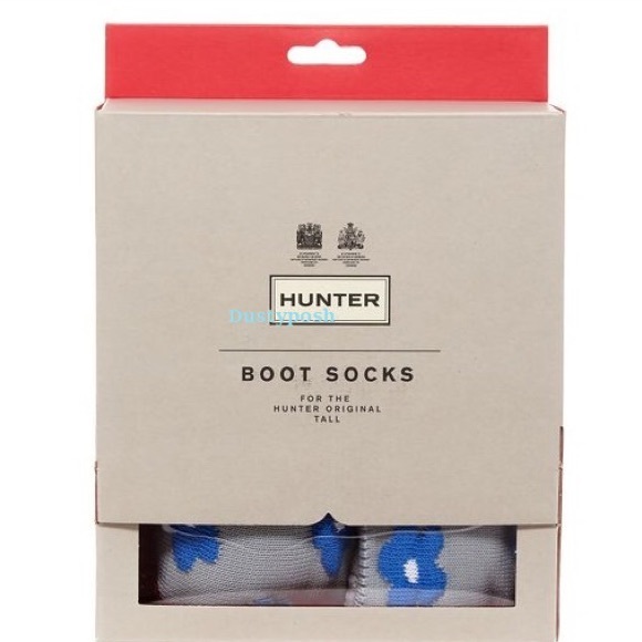 Hunter Original Tall Floral Cuff Boot Socks Lg Med - Picture 2 of 2